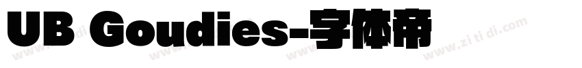 UB Goudies字体转换
